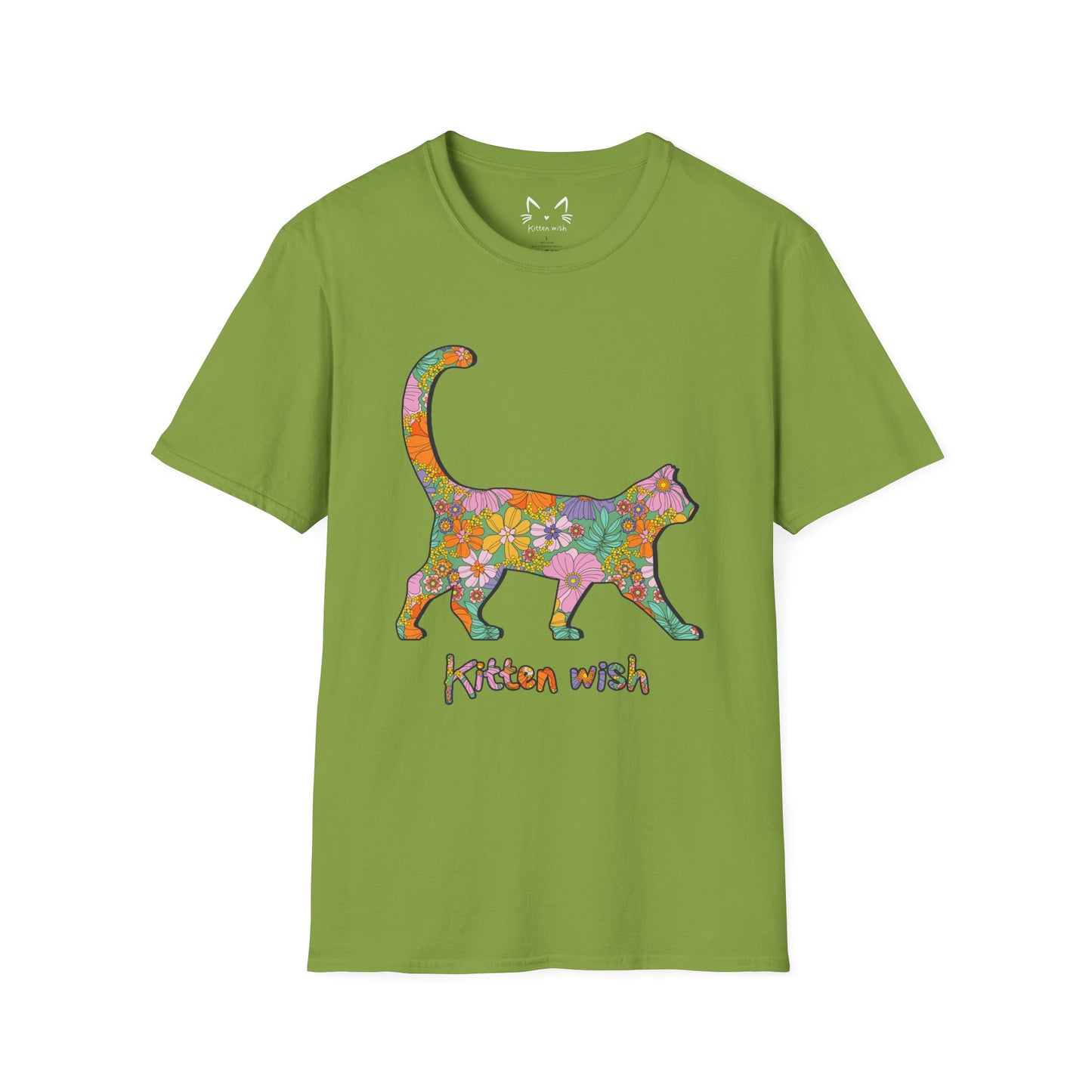 Retro Flower Cat T-Shirt