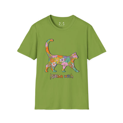 Retro Flower Cat T-Shirt