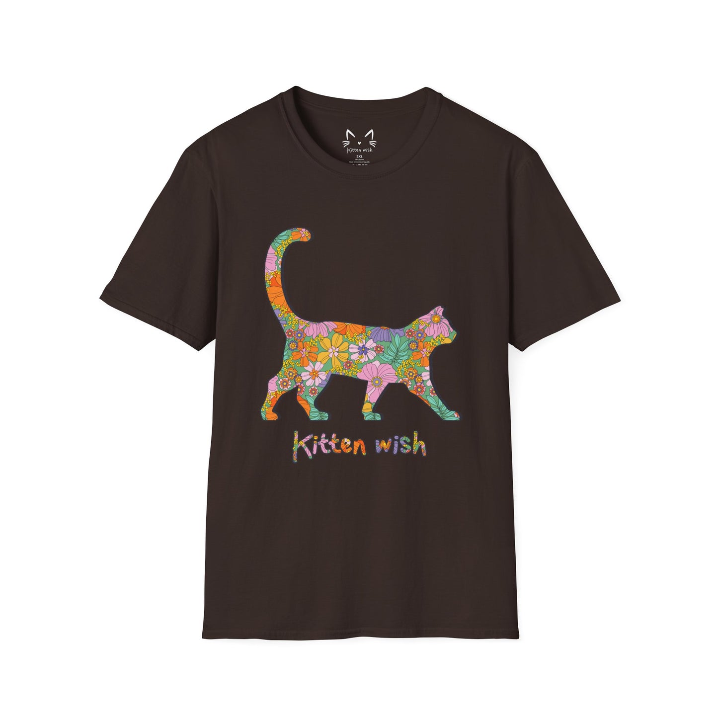 Retro Flower Cat T-Shirt