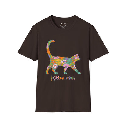 Retro Flower Cat T-Shirt