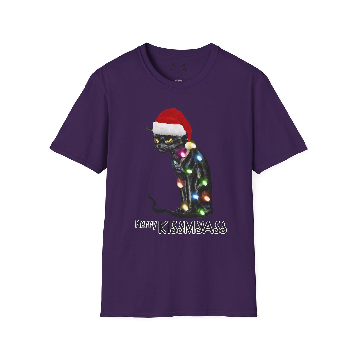Merry Kissmyass Cat T-shirt