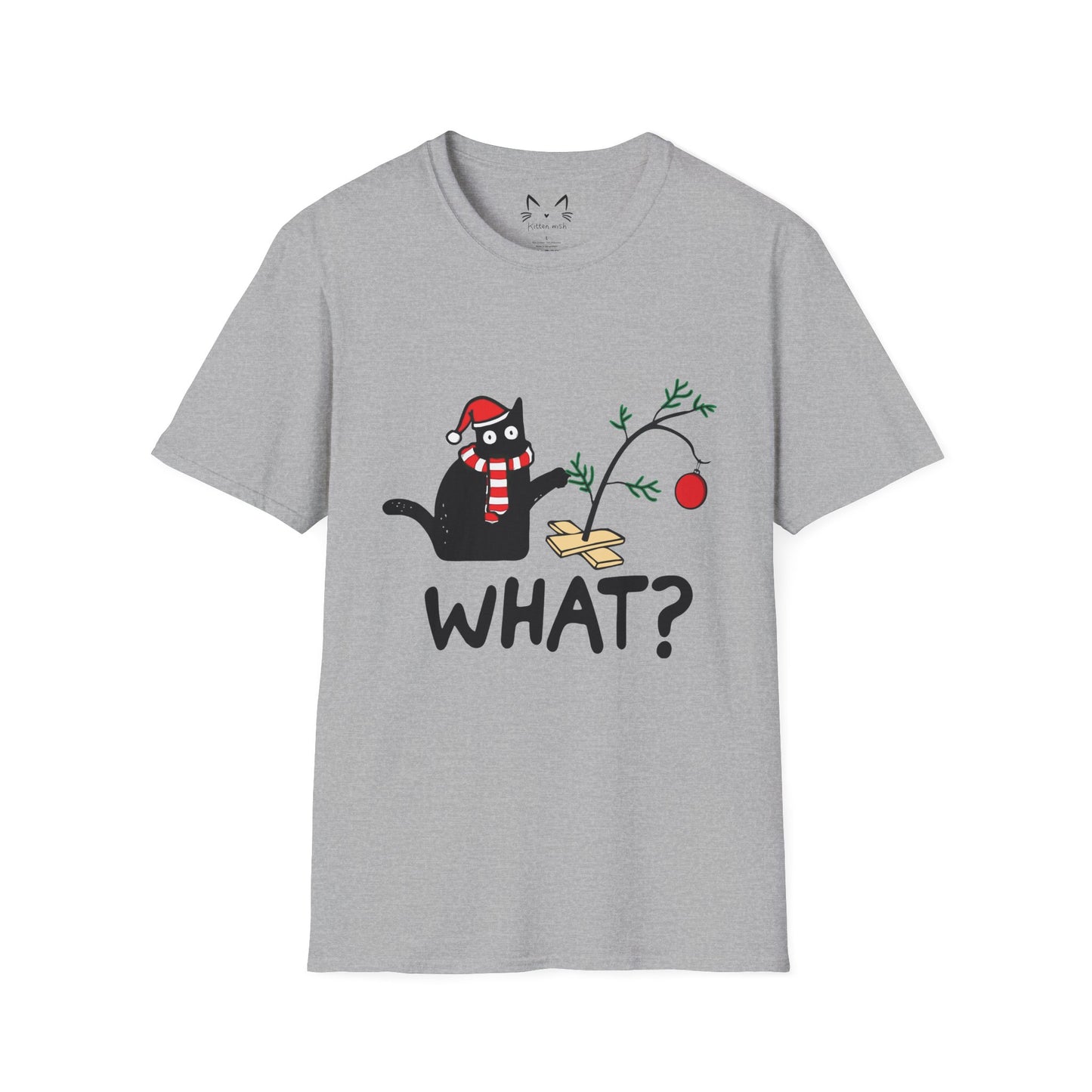Cat What Christmas T-shirt