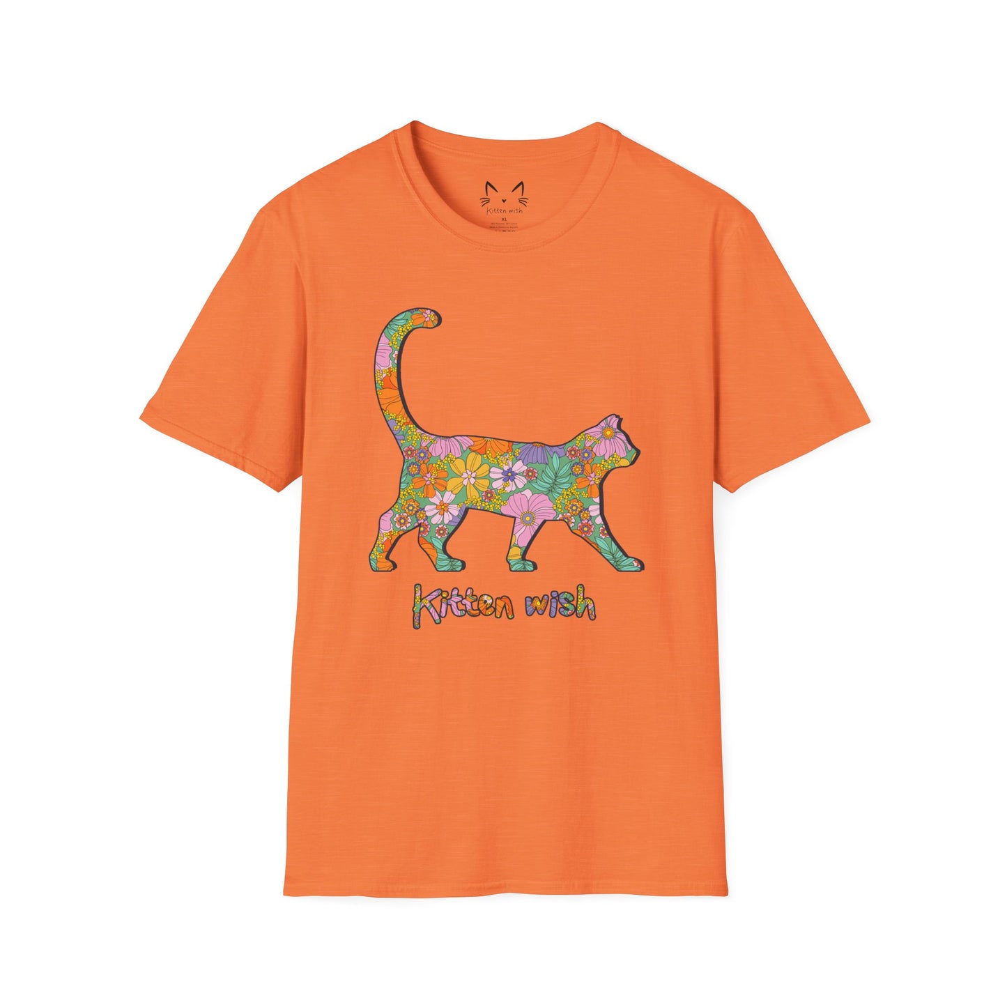 Retro Flower Cat T-Shirt