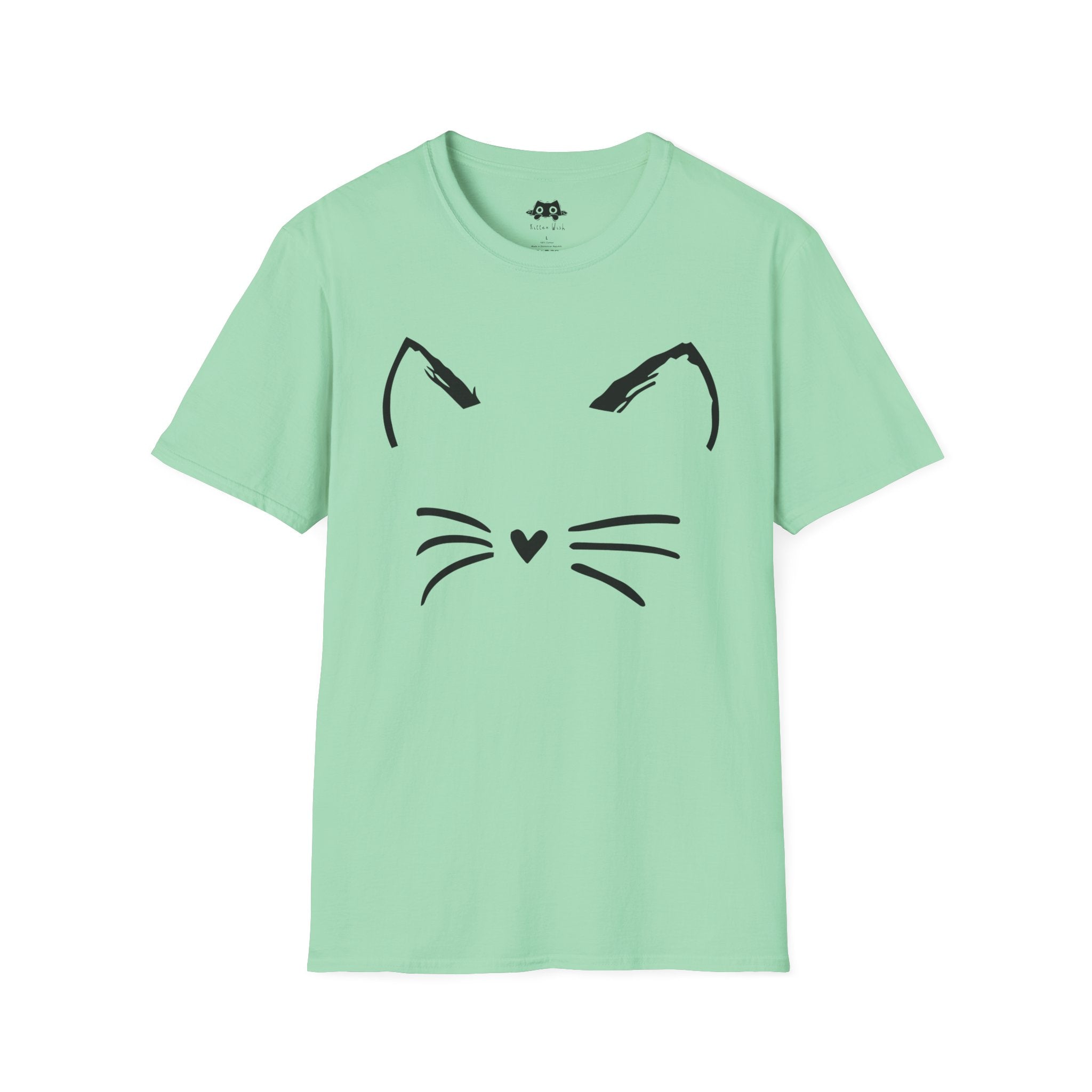 [ NERDY ]★25SS★SLEEPING CAT WAPPEN SHORT SLEEVE T-SHIRT Cat Face T-Shirt – Kitten Wish