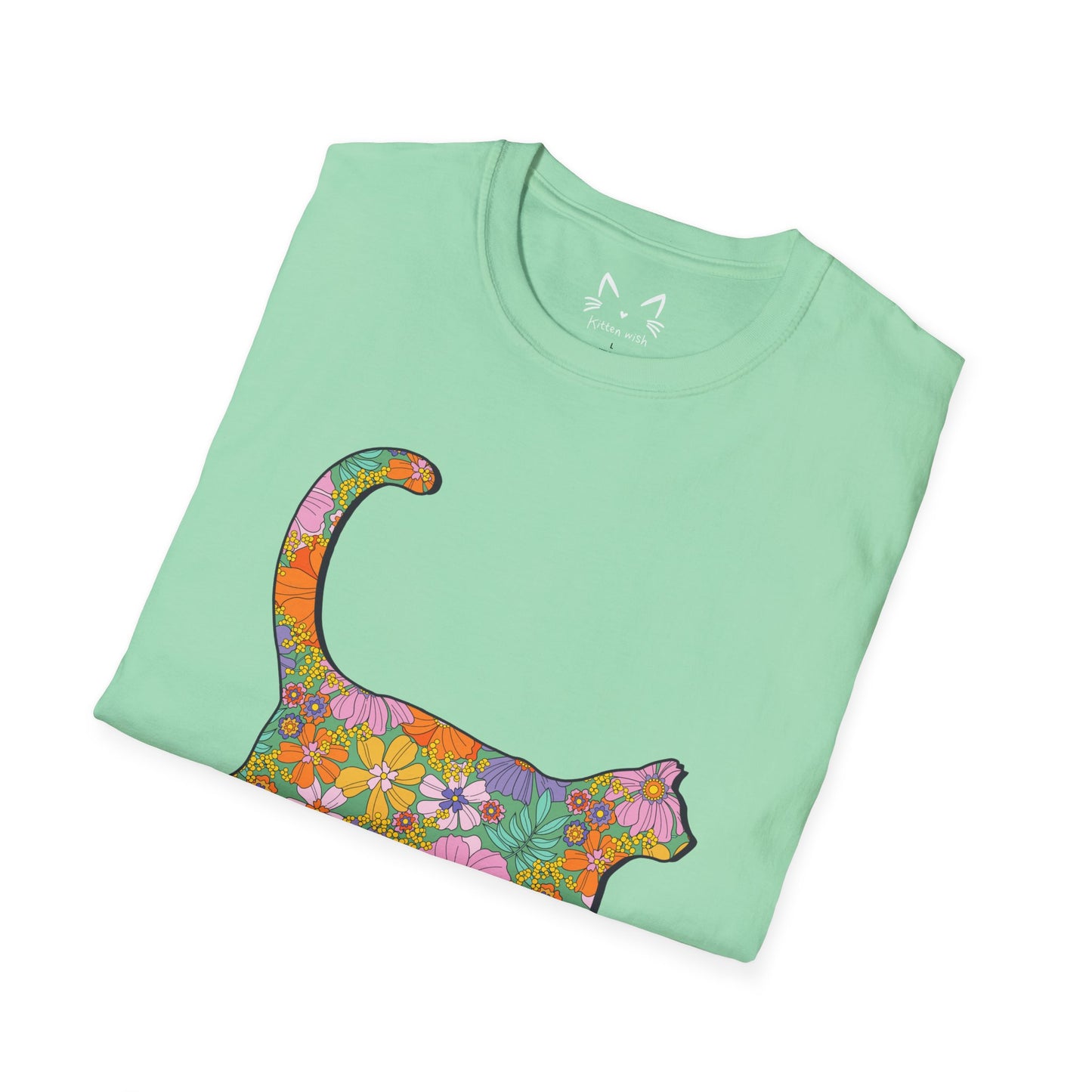 Retro Flower Cat T-Shirt