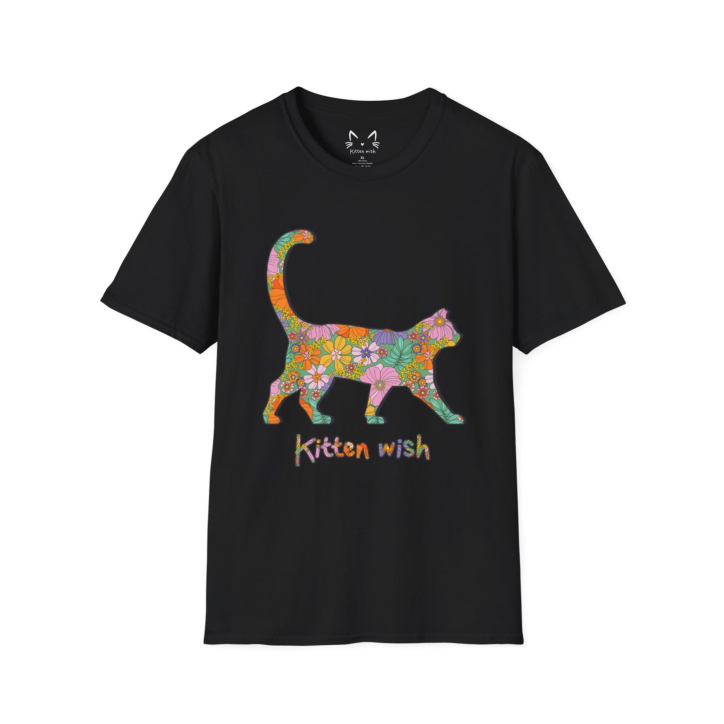 Retro Flower Cat T-Shirt