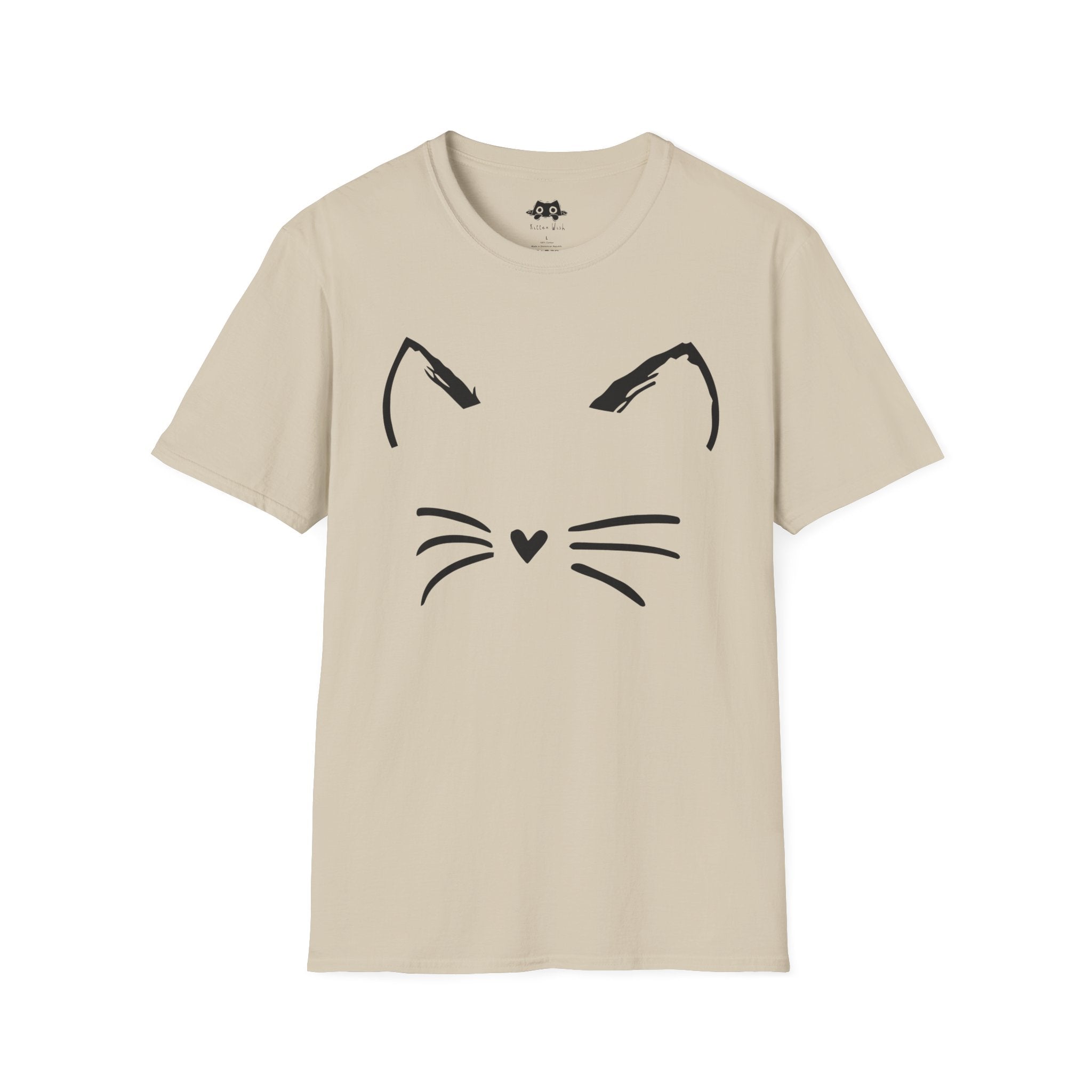 Cat face t shirt best sale