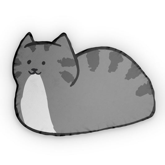 Gray Tabby Cat Loaf Shaped Pillows