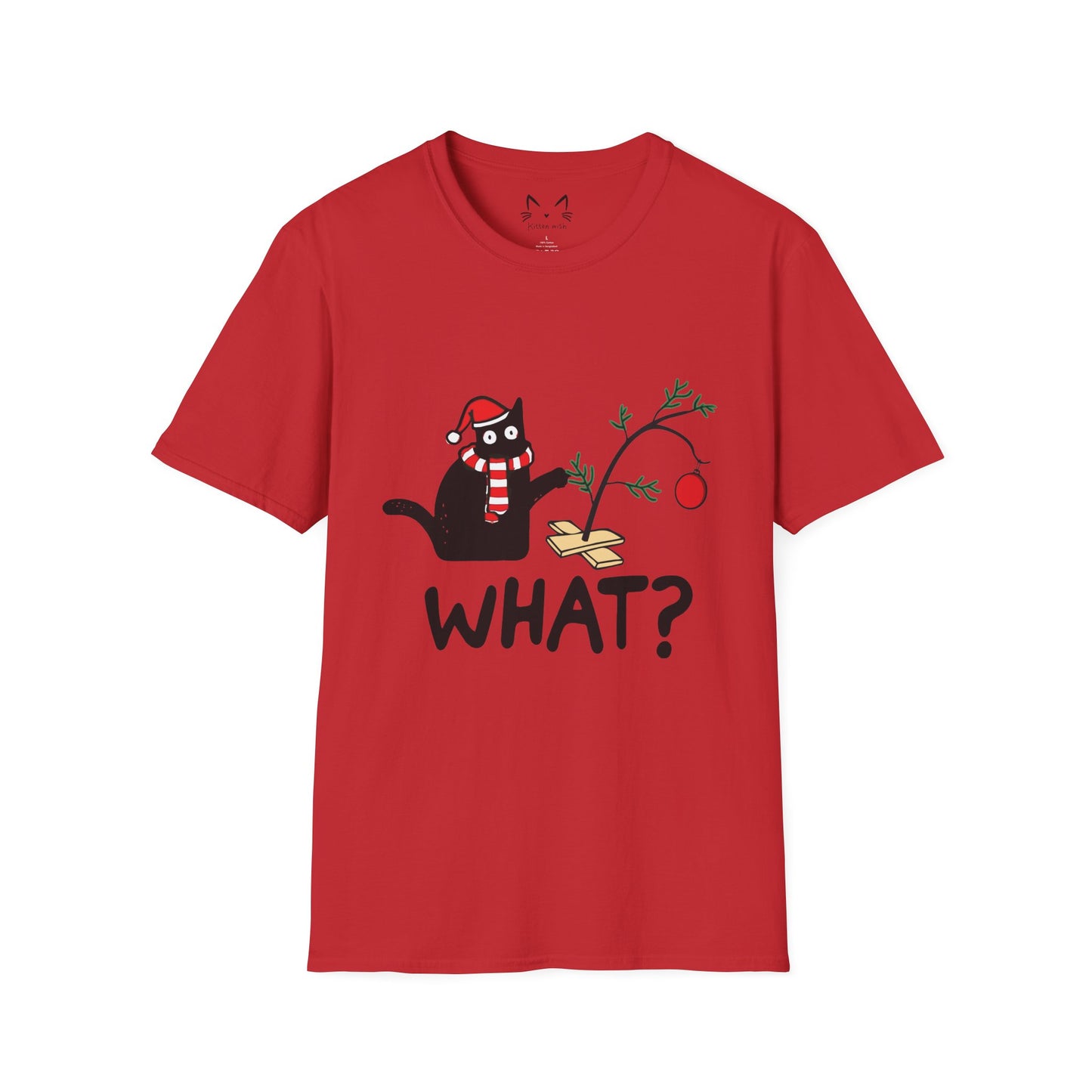 Cat What Christmas T-shirt