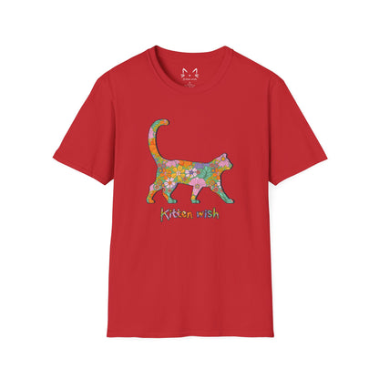 Retro Flower Cat T-Shirt
