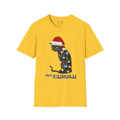 Merry Kissmyass Cat T-shirt