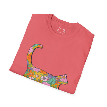 Retro Flower Cat T-Shirt