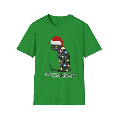 Merry Kissmyass Cat T-shirt