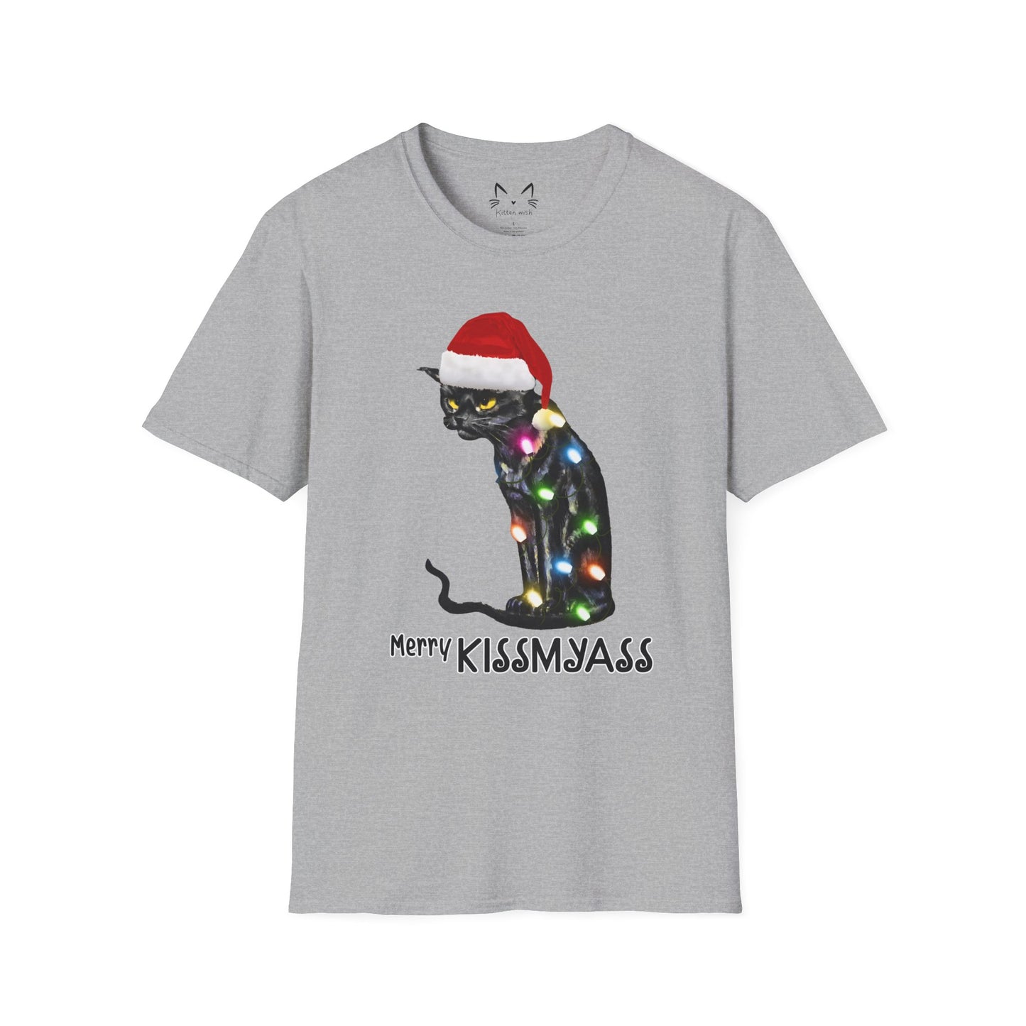 Merry Kissmyass Cat T-shirt