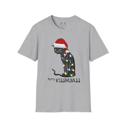 Merry Kissmyass Cat T-shirt