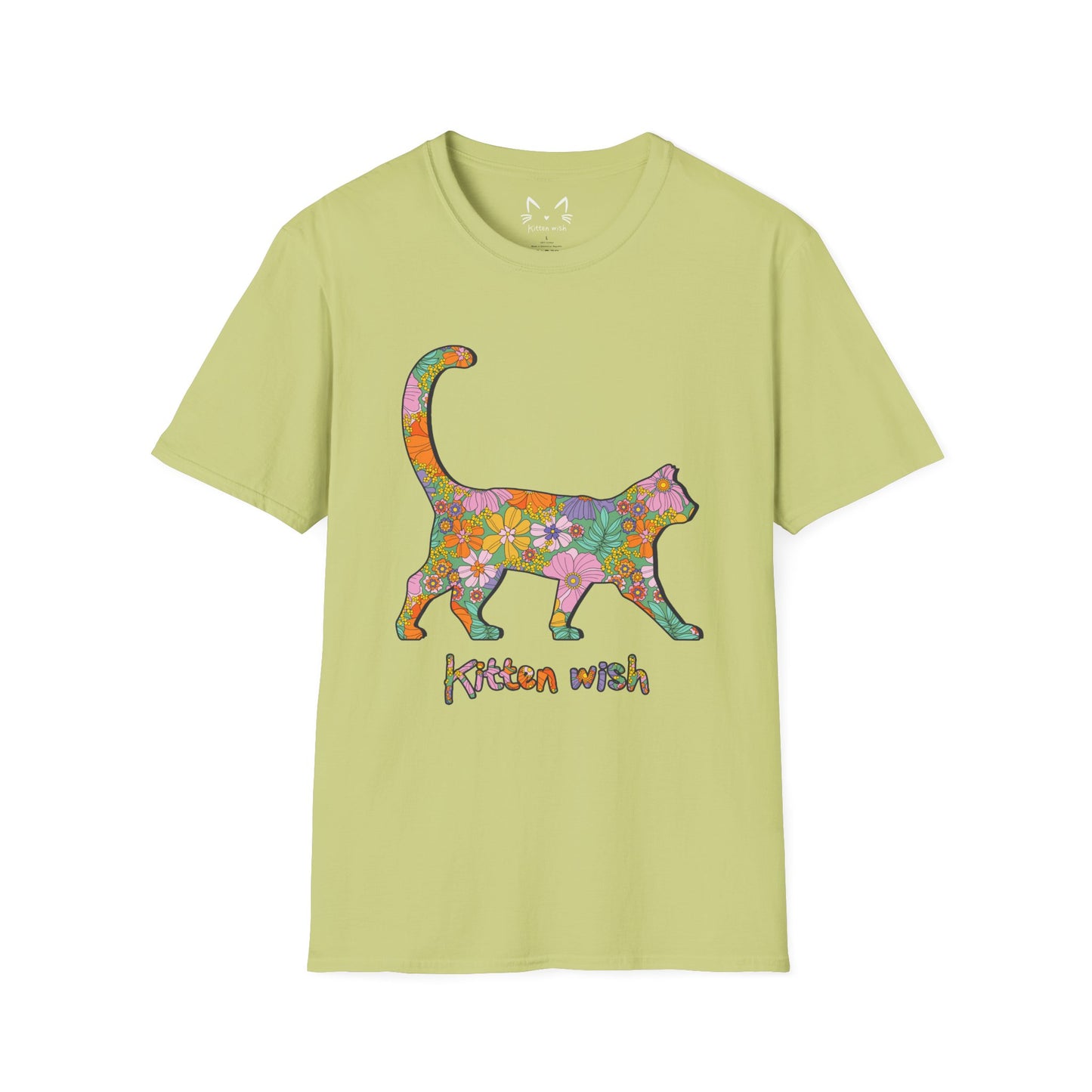 Retro Flower Cat T-Shirt