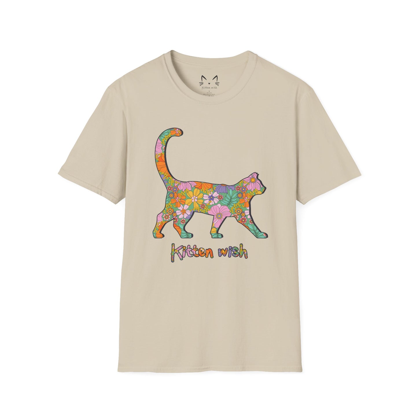 Retro Flower Cat T-Shirt