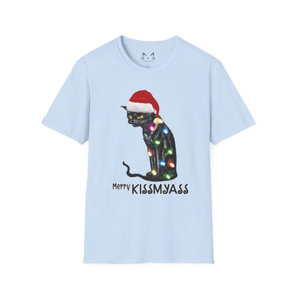 Merry Kissmyass Cat T-shirt