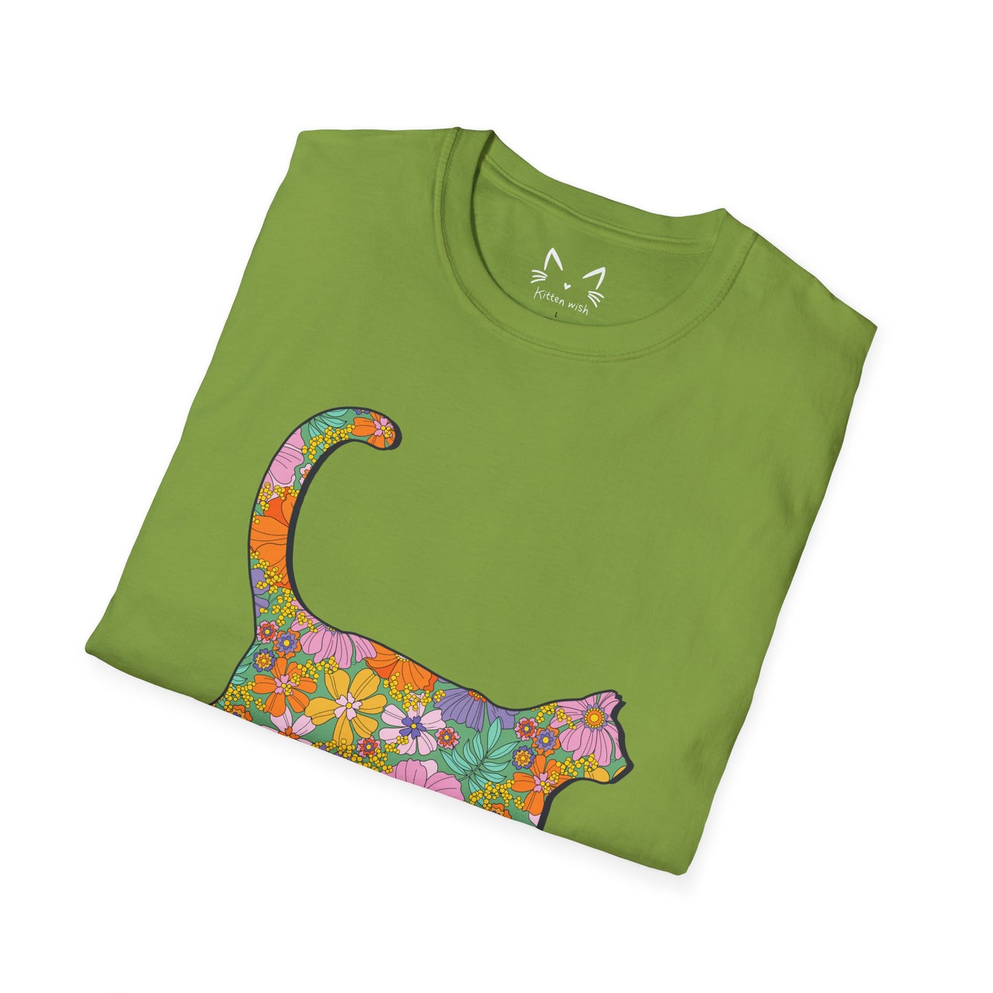 Retro Flower Cat T-Shirt