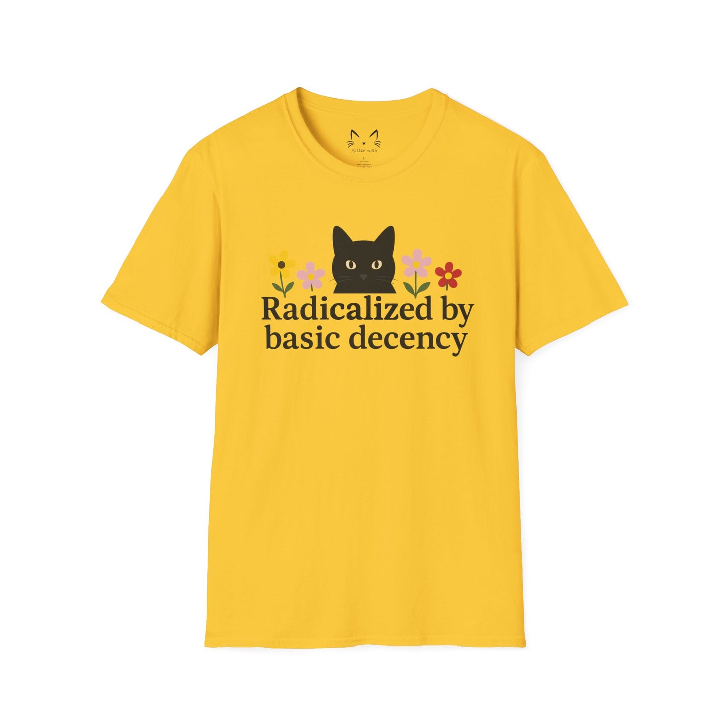 Radicalized by basic decency Cat T-Shirt