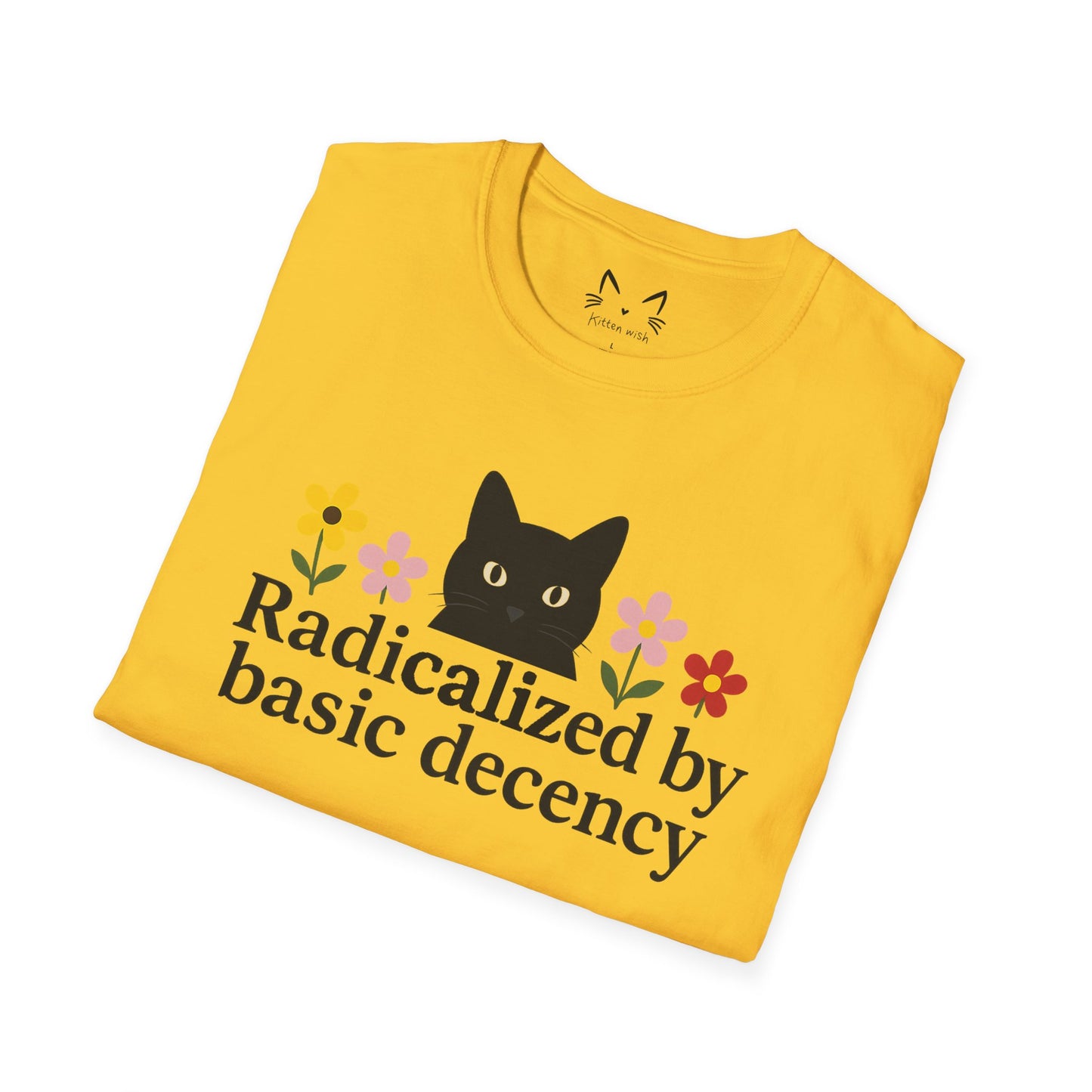 Radicalized by basic decency Cat T-Shirt