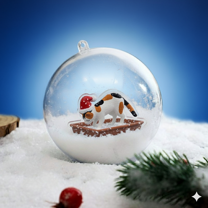 Cat Litter Snow Christmas 3D Ball Ornament