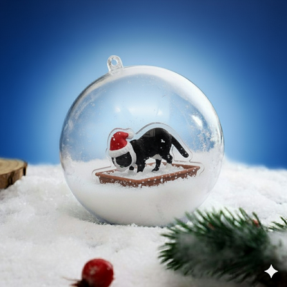 Cat Litter Snow Christmas 3D Ball Ornament
