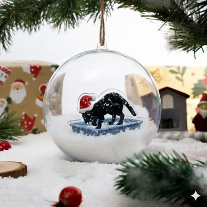 Cat Litter Snow Christmas 3D Ball Ornament