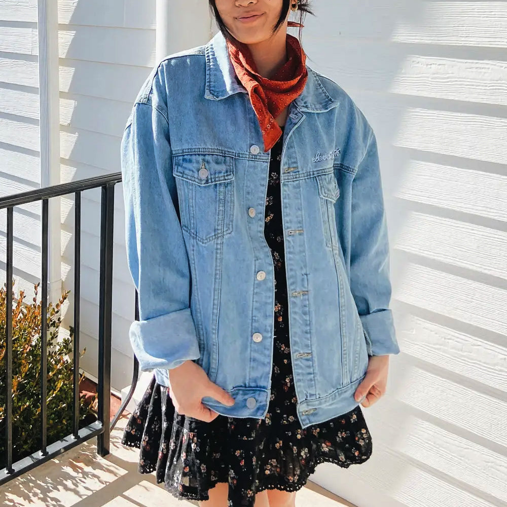 Just a Girl Who Loves Cats Denim Jacket for Women