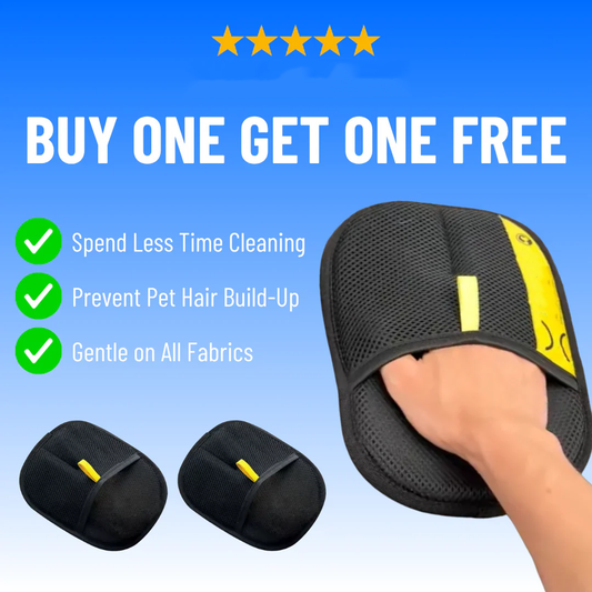 Pet Hair Removal Glove with Dual-Sided Electrostatic Bristles