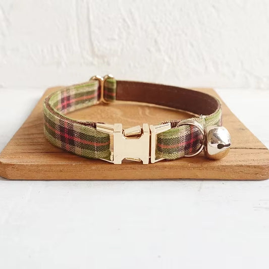 Green Personalized Cat Collar