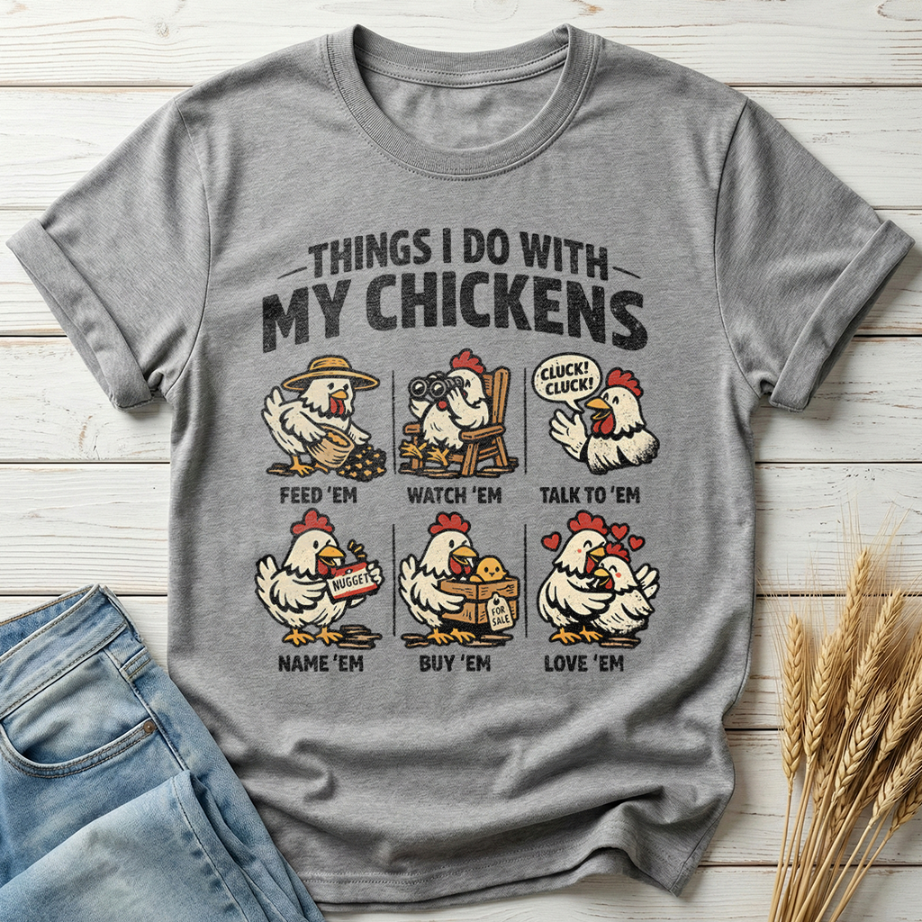 Things I Do With My Chickens Time Classic Tee