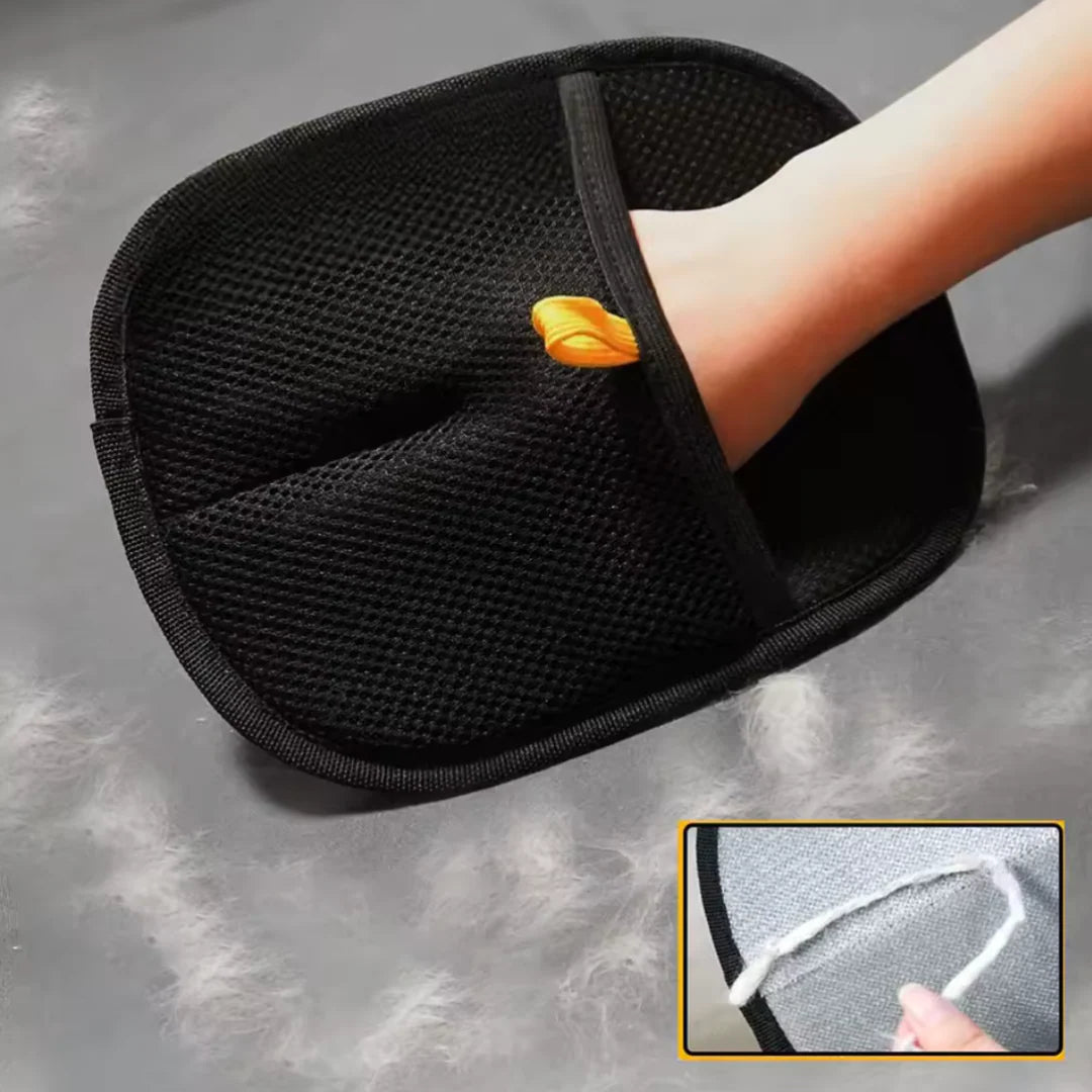 Pet Hair Removal Glove with Dual-Sided Electrostatic Bristles