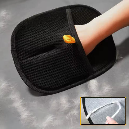 Pet Hair Removal Glove with Dual-Sided Electrostatic Bristles