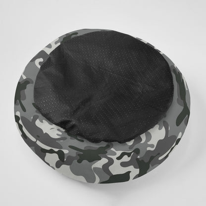 Camouflage Flannel Round Cat Bed