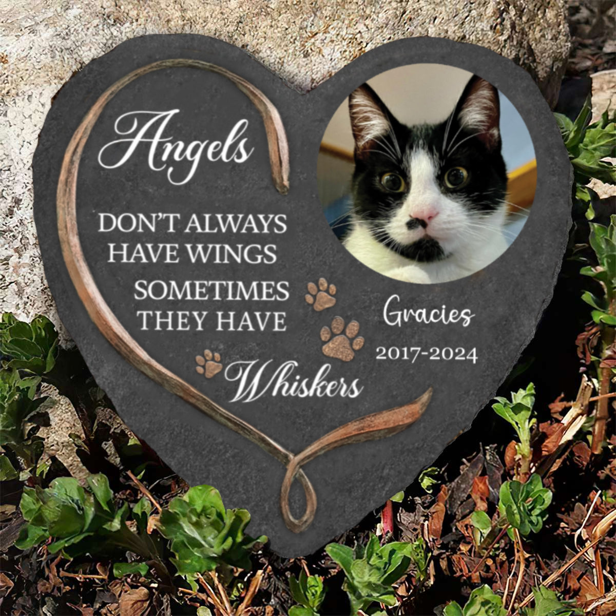 Personalized Cat Memorial Stone For Loss Of Cat