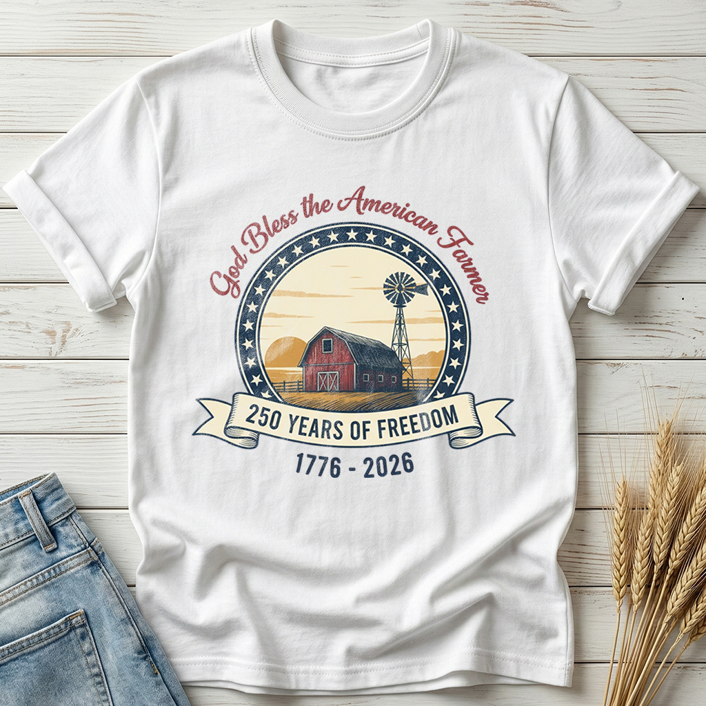 America250 God Bless The American Farmer Classic Tee