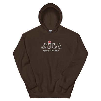 Meowy Christmas Embroidered Hoodie
