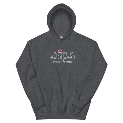 Meowy Christmas Embroidered Hoodie