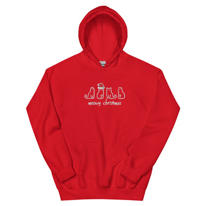 Meowy Christmas Embroidered Hoodie